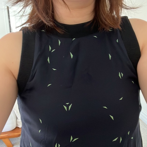 ALC 100% Silk Navy Blue High Neck Mini Dress Size S 4 OP 500 - Picture 8 of 8